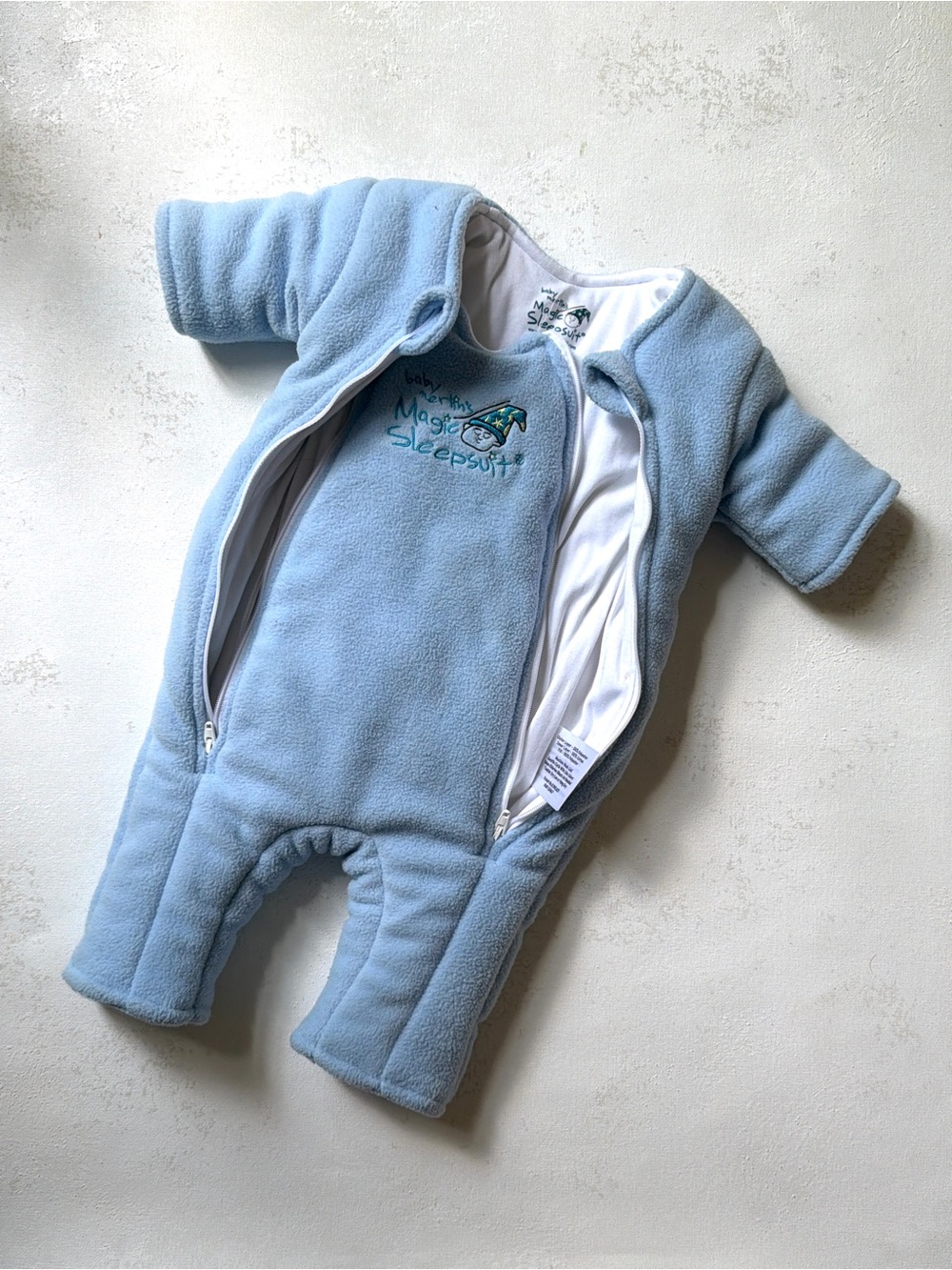 SleepSack Baby Blue Fleece Footie Small Like New